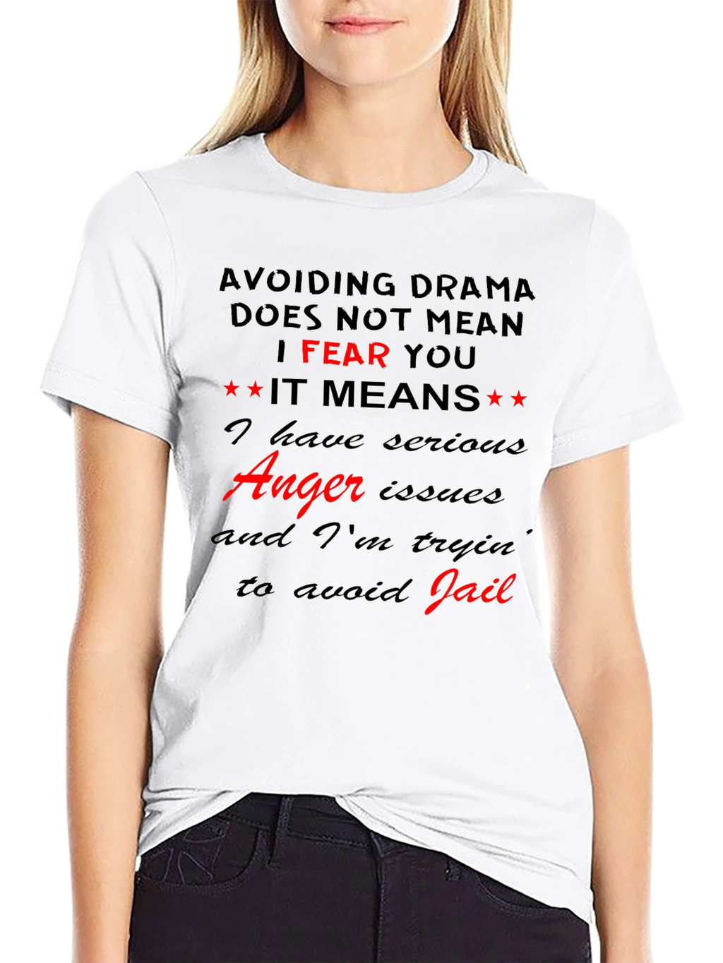 Drama Avoiding Black T-Shirt