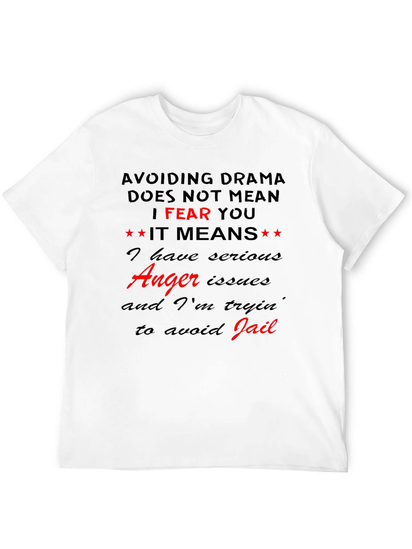 Drama Avoiding Black T-Shirt