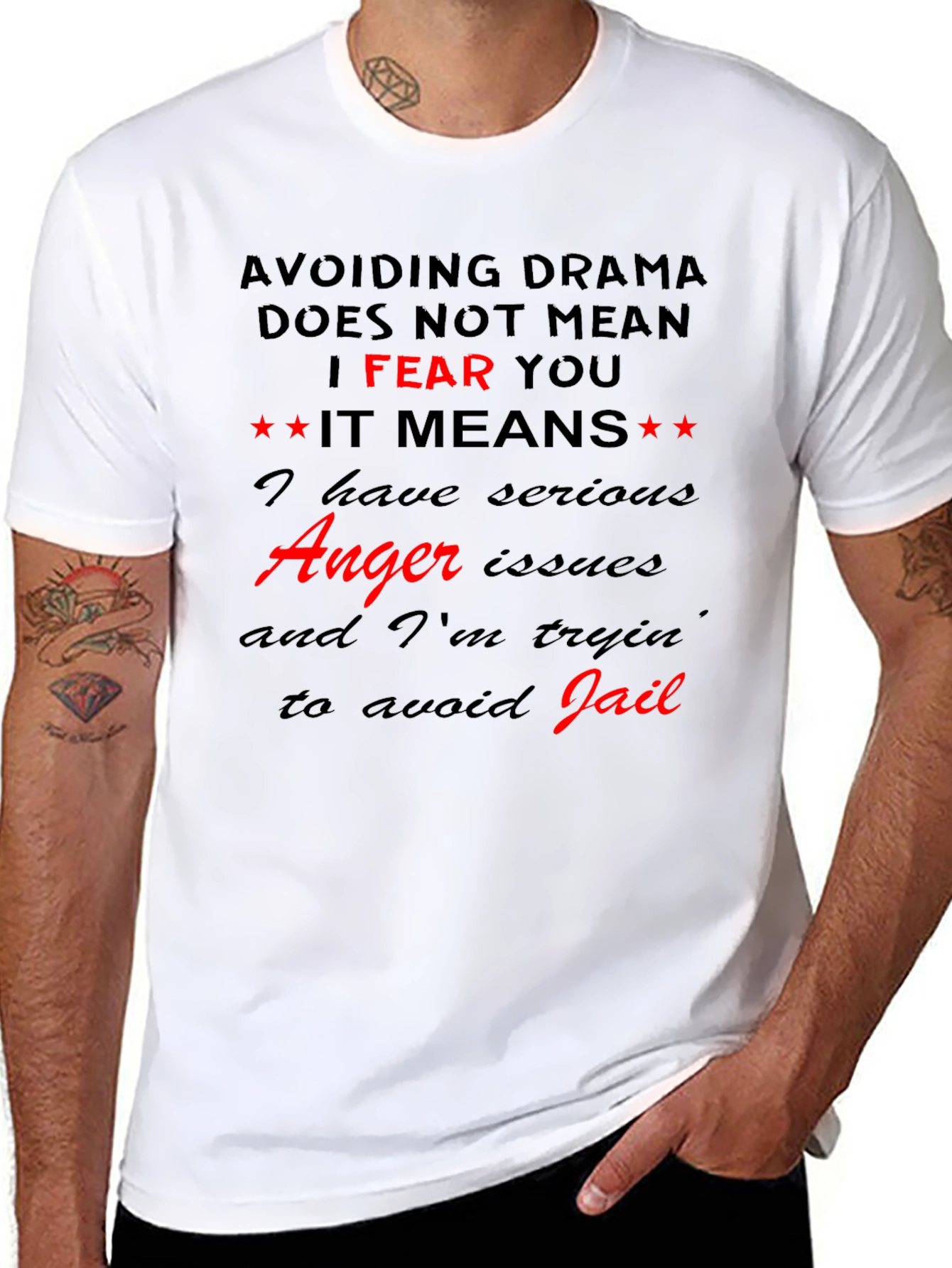 Drama Avoiding Black T-Shirt