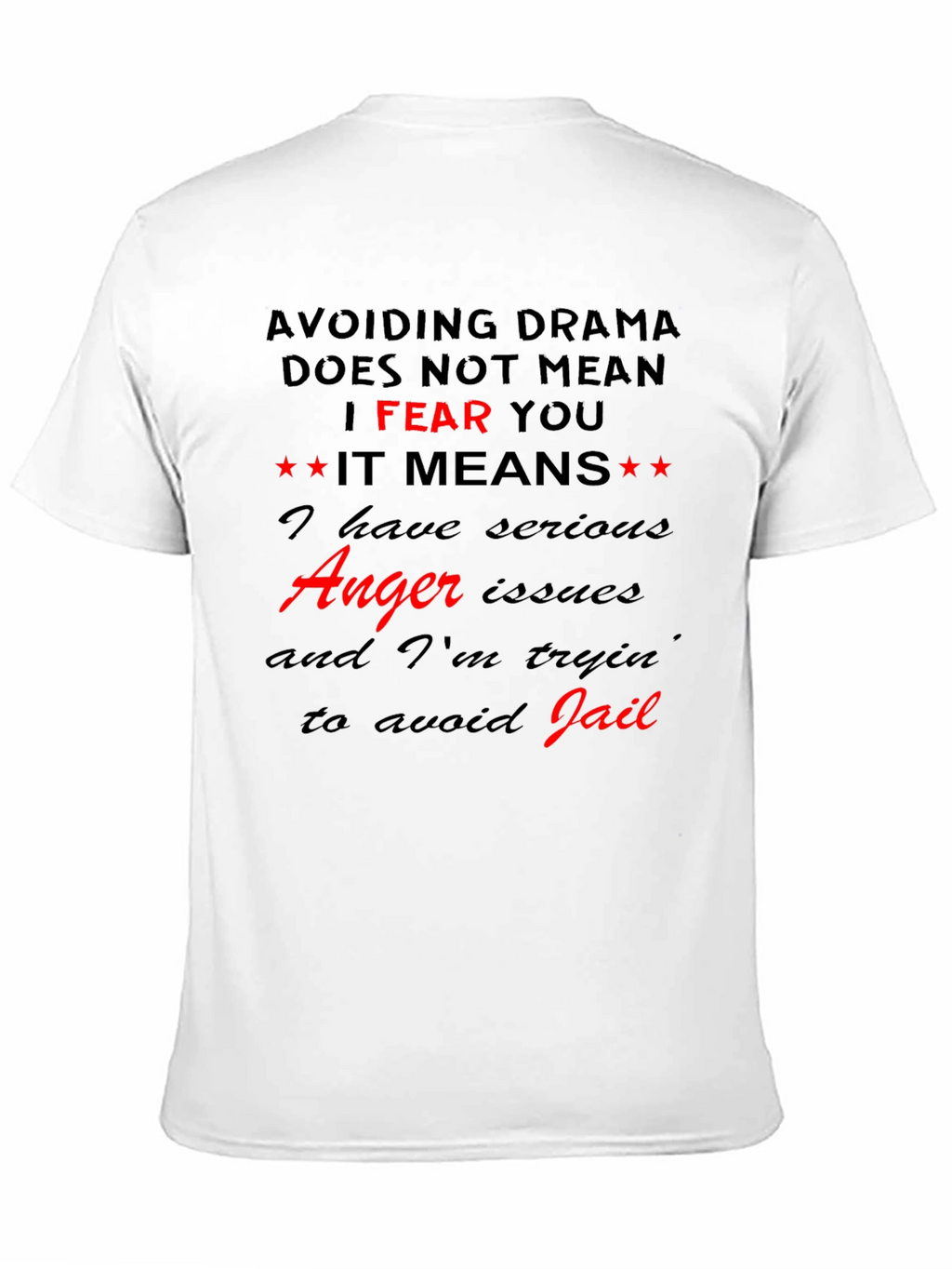 Drama Avoiding Black T-Shirt