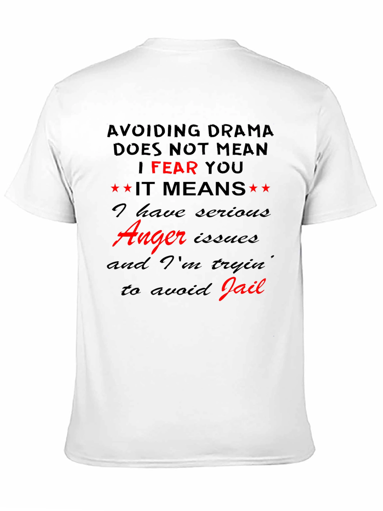 Drama Avoiding Black T-Shirt
