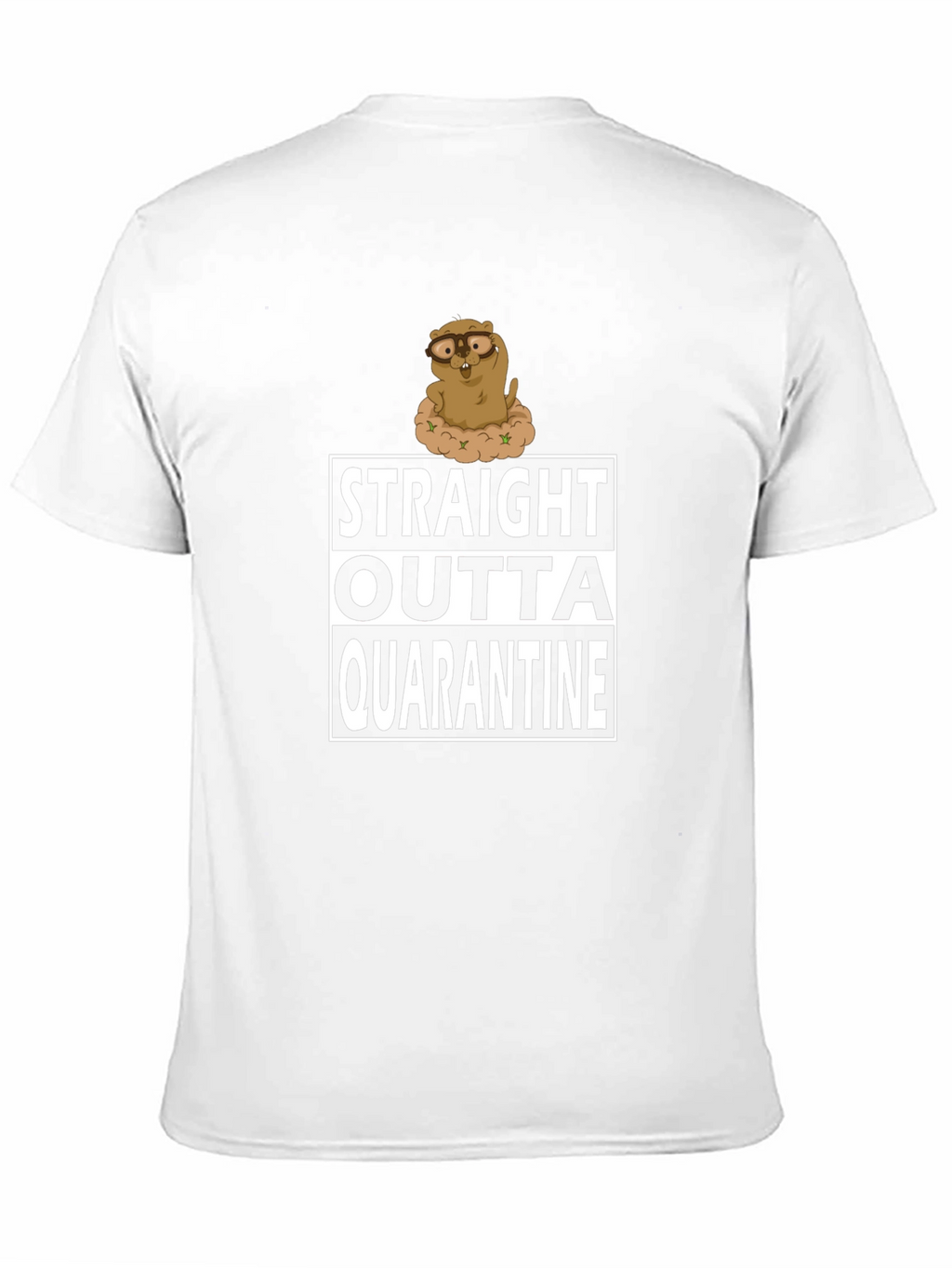 Straight Outta Quarantine T-Shirt Funny Groundhog