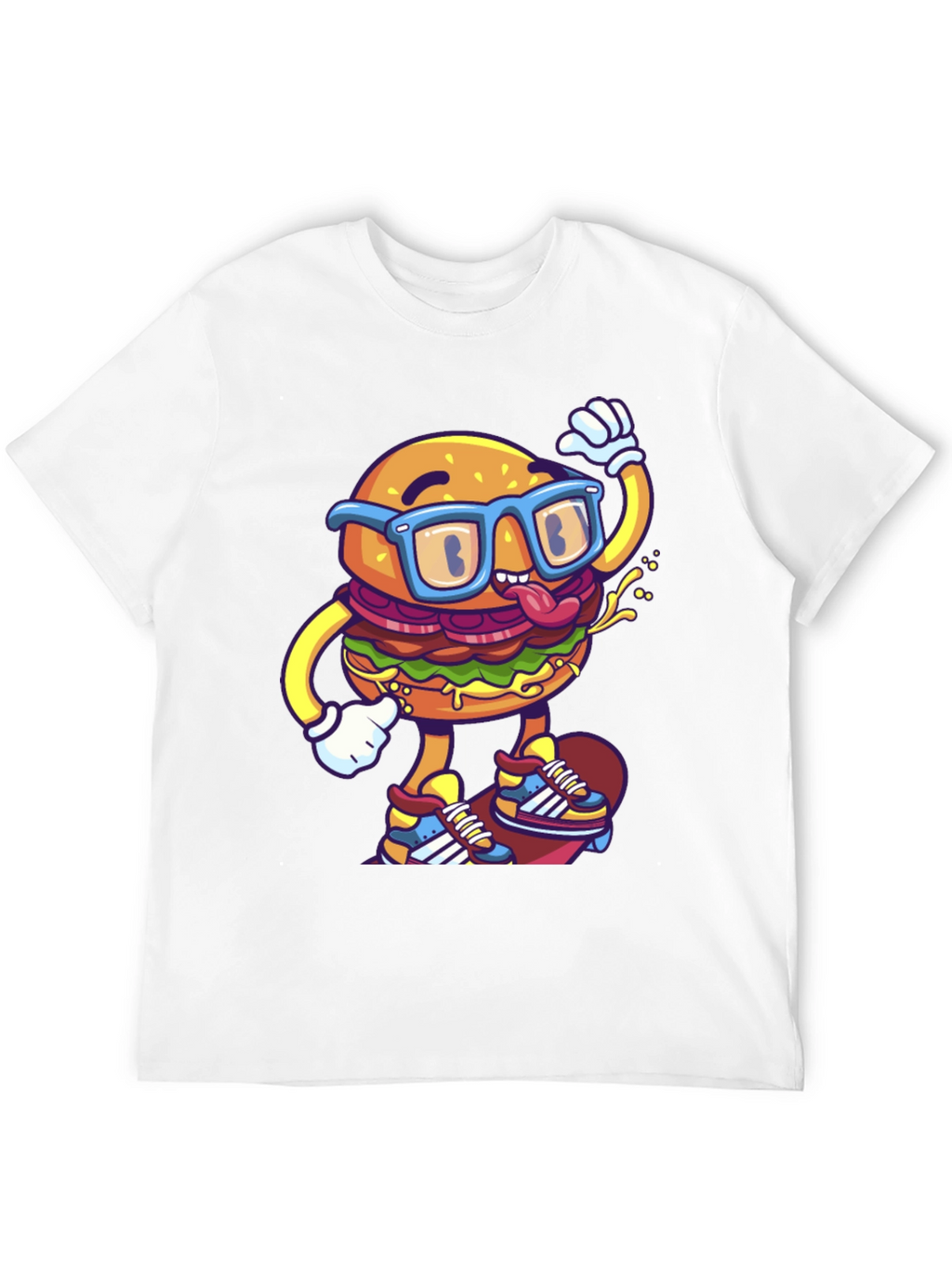Cool Burger Skateboarder Graphic Tee