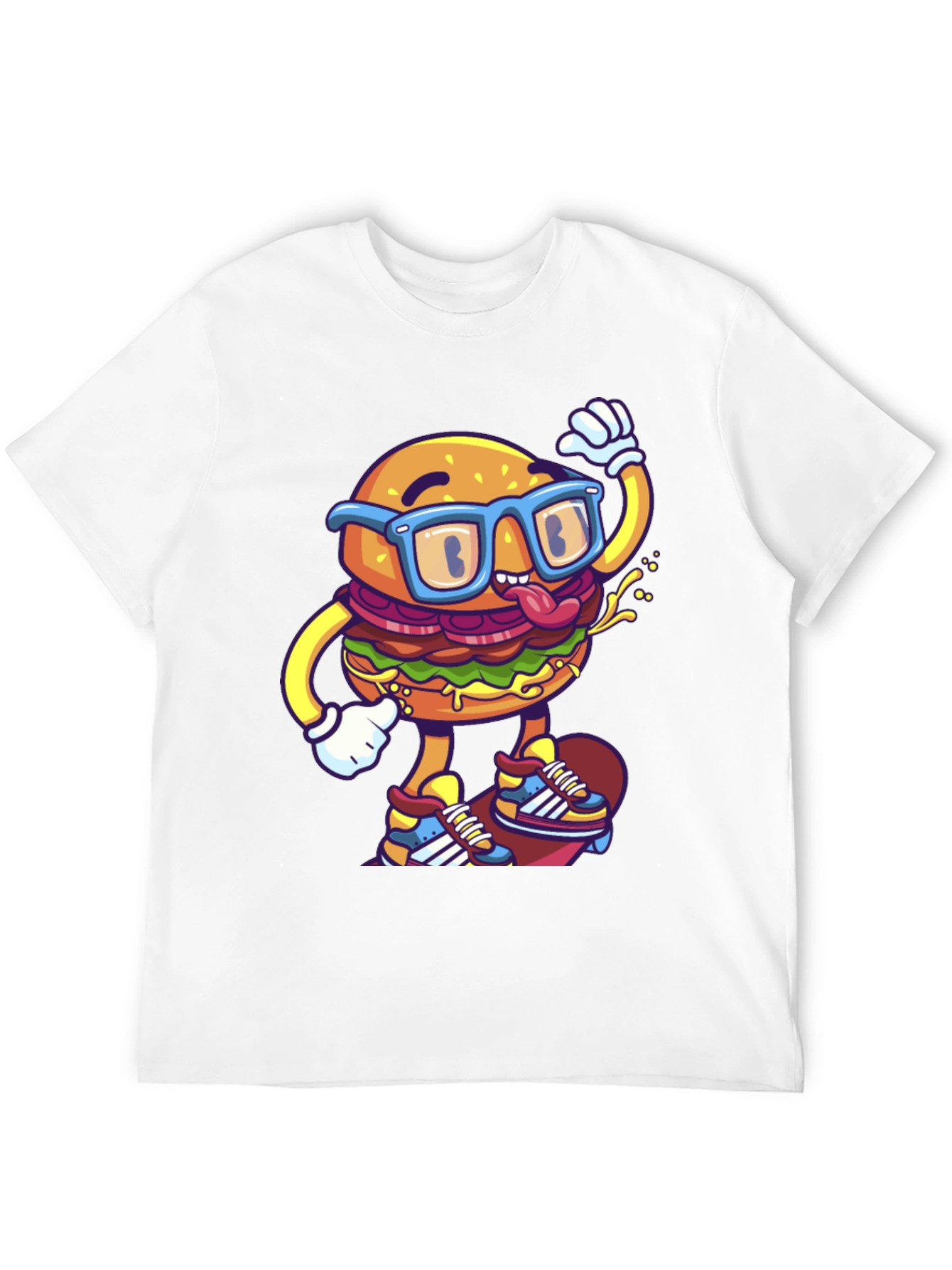 Cool Burger Skateboarder Graphic Tee