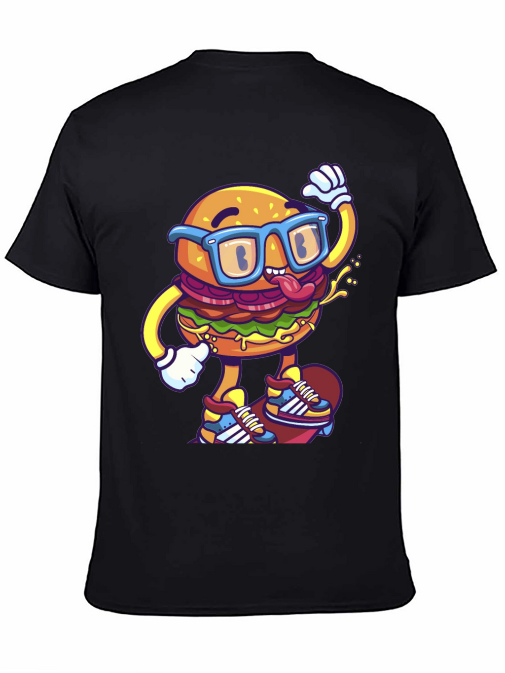 Cool Burger Skateboarder Graphic Tee