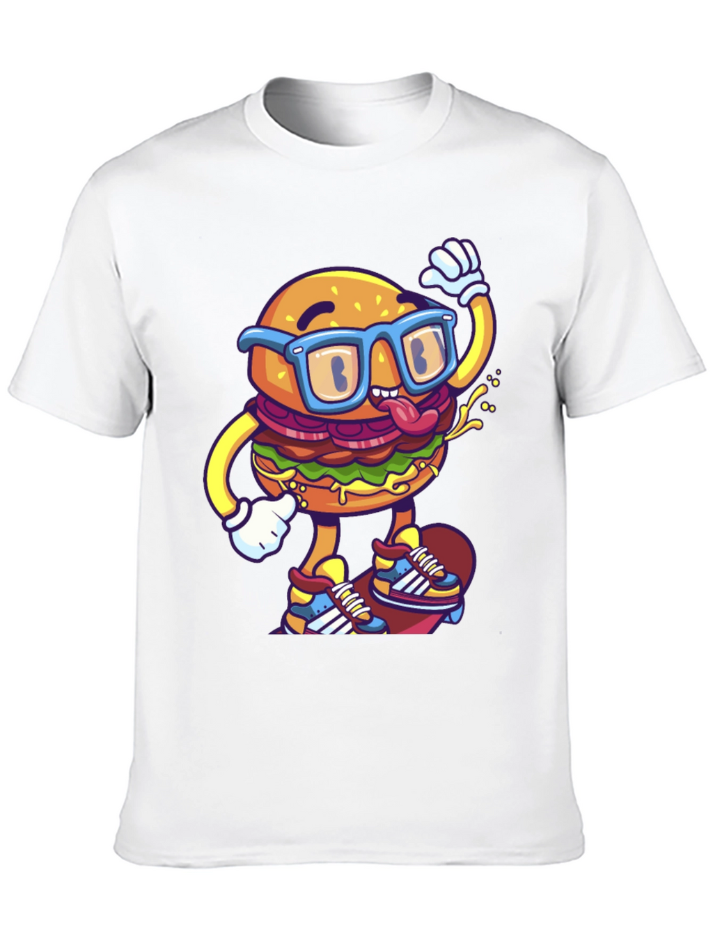 Cool Burger Skateboarder Graphic Tee