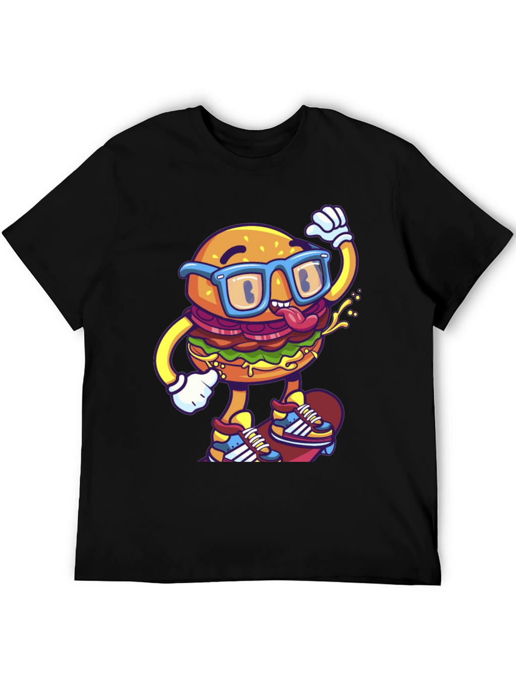 Cool Burger Skateboarder Graphic Tee