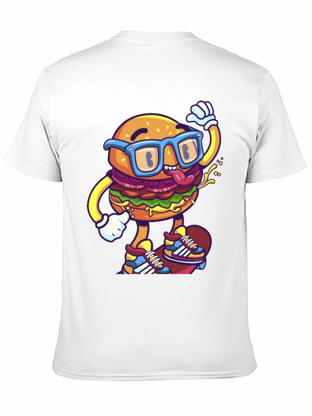 Cool Burger Skateboarder Graphic Tee