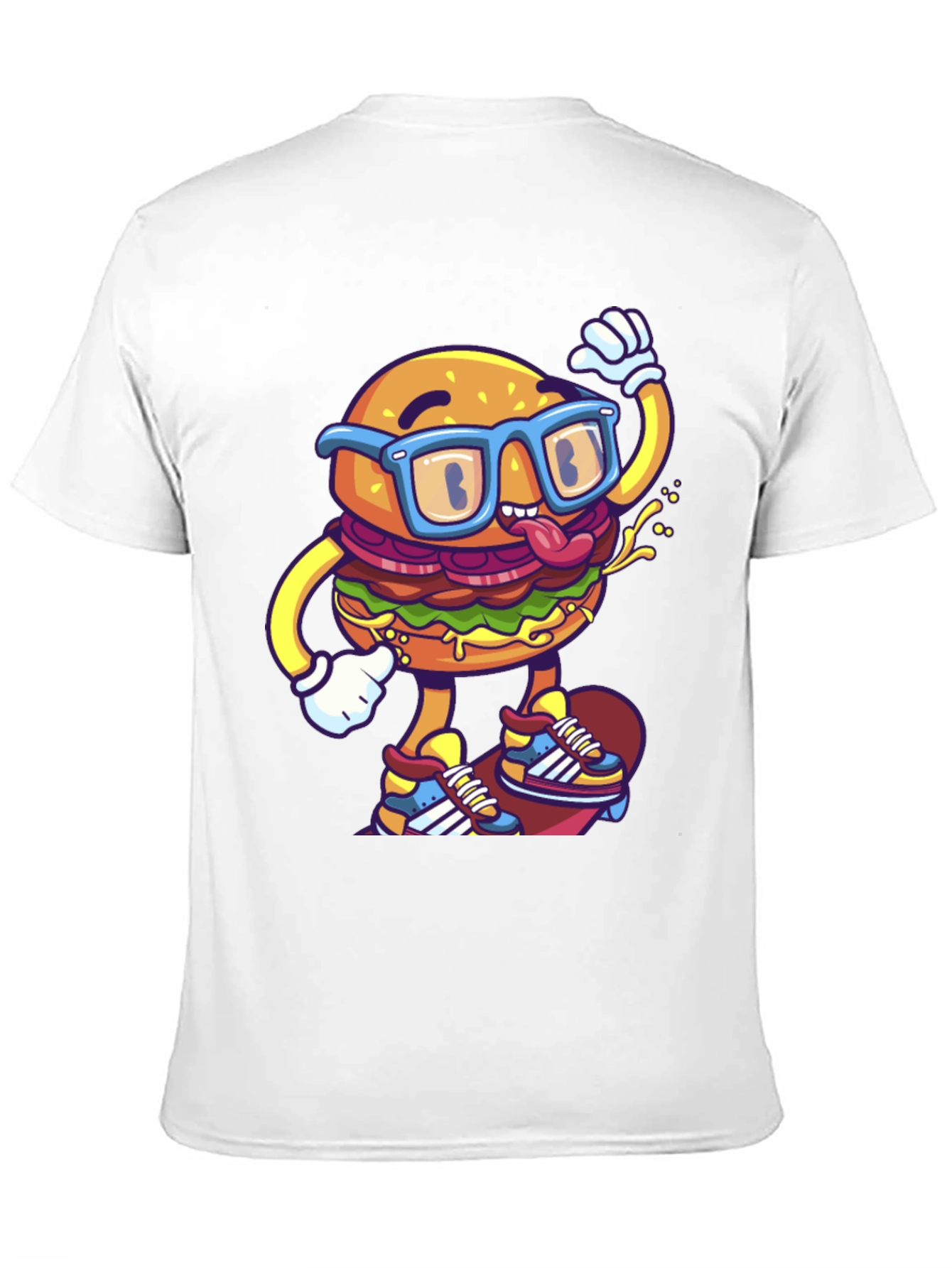 Cool Burger Skateboarder Graphic Tee