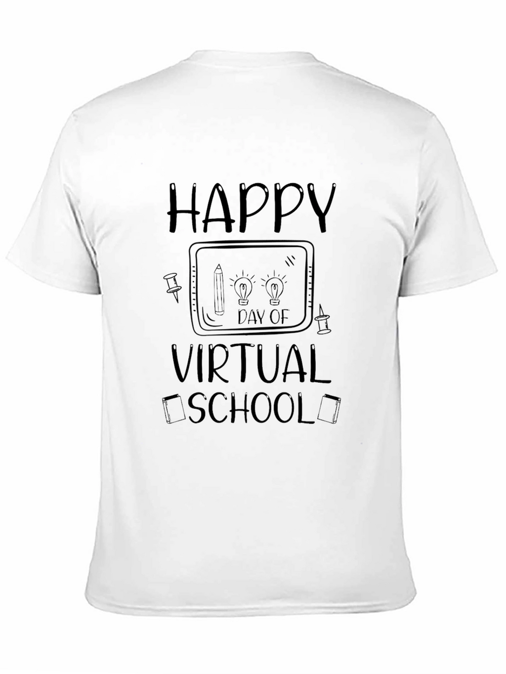 Happy Virtual School Day Black T-Shirt