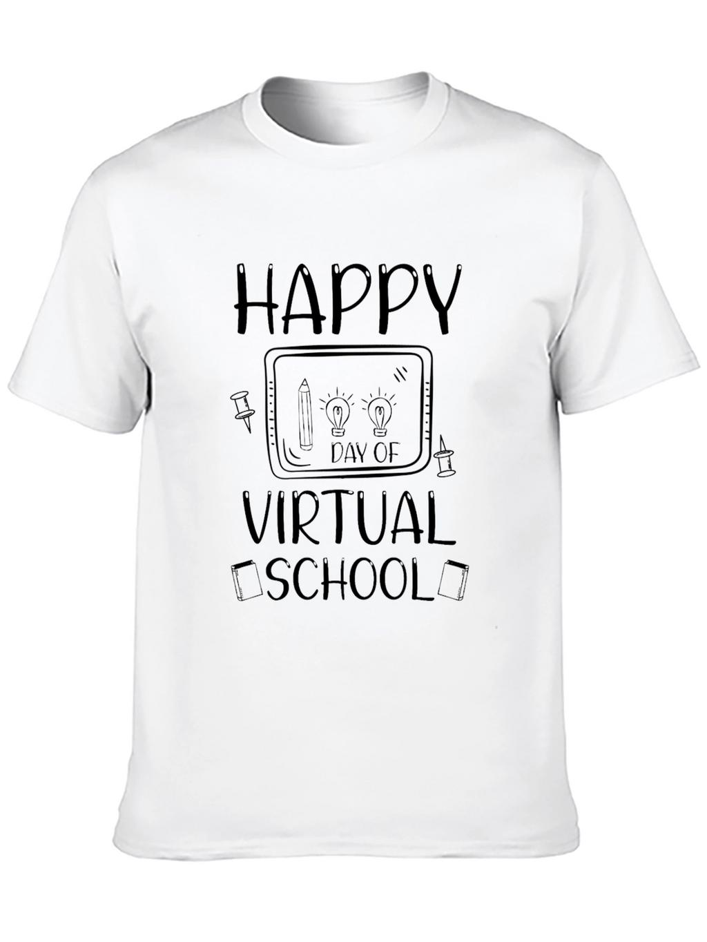 Happy Virtual School Day Black T-Shirt