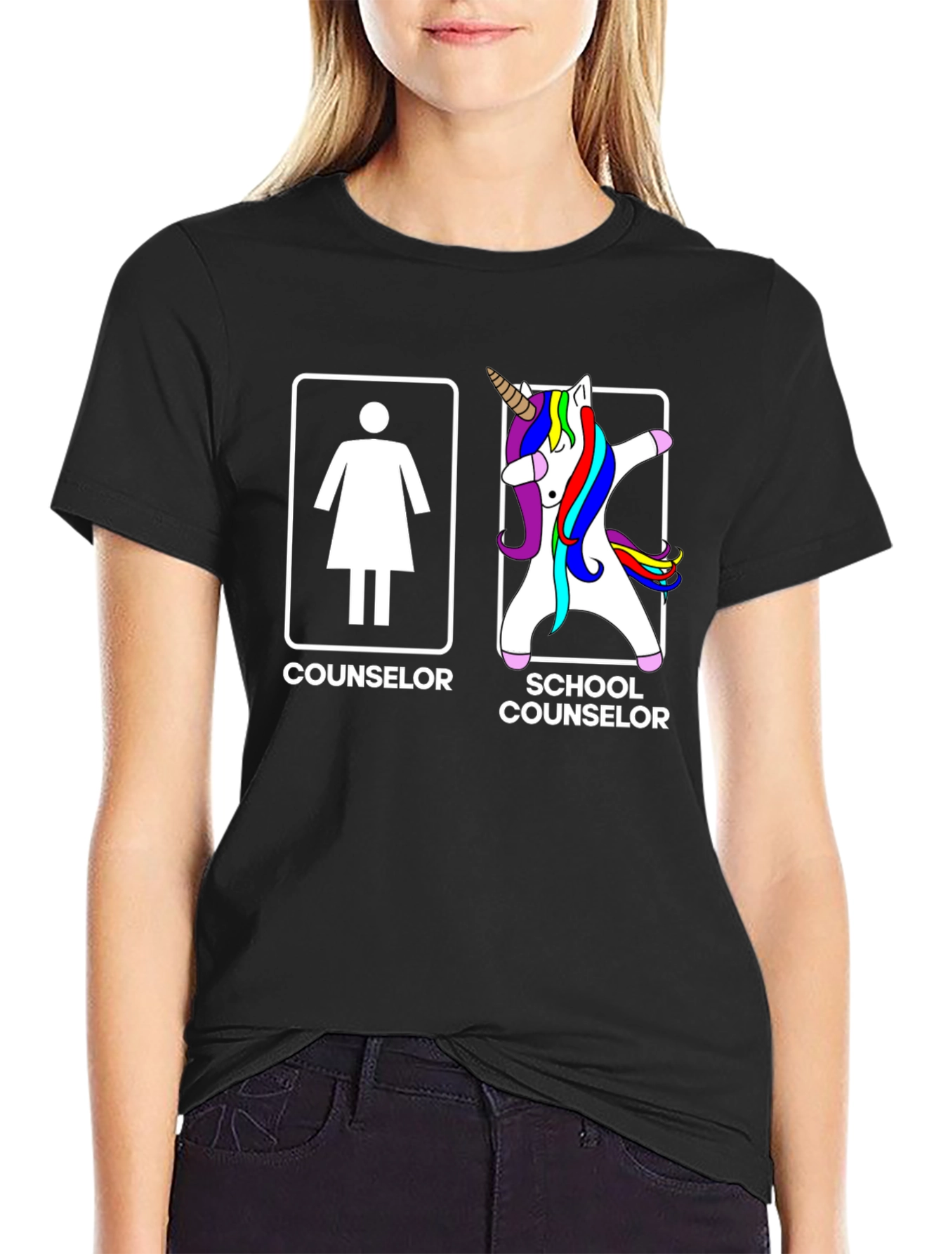 Counselor vs School Counselor T-Shirt - Unisex