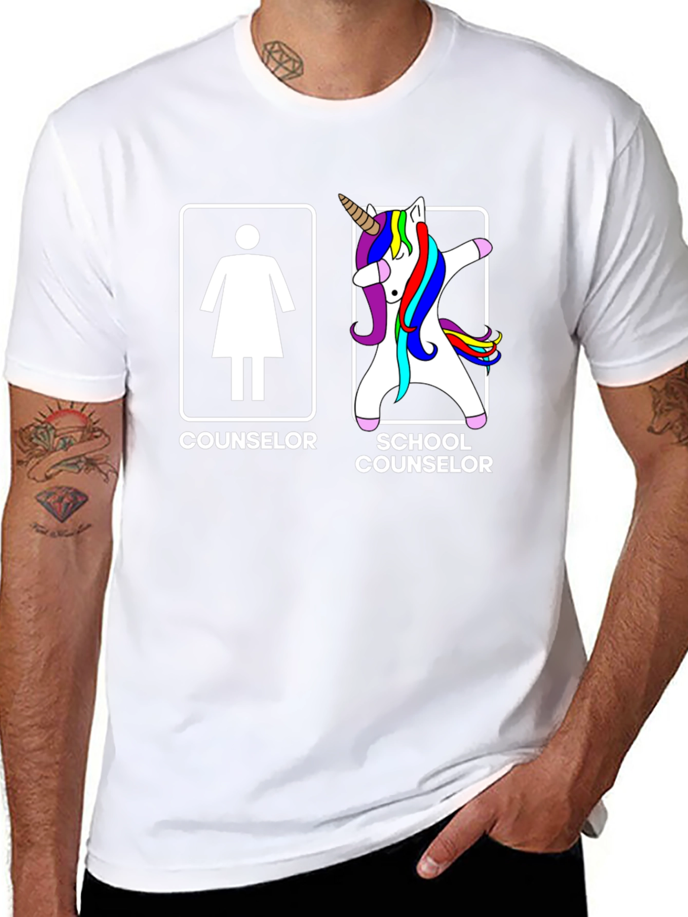 Counselor vs School Counselor T-Shirt - Unisex