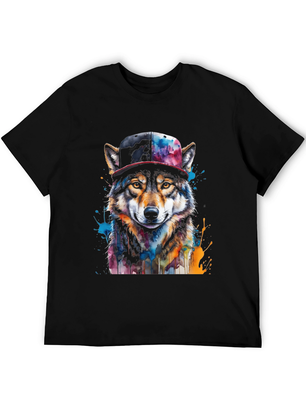 Wolf Graphic Tee - Urban Style Animal Print T-Shirt