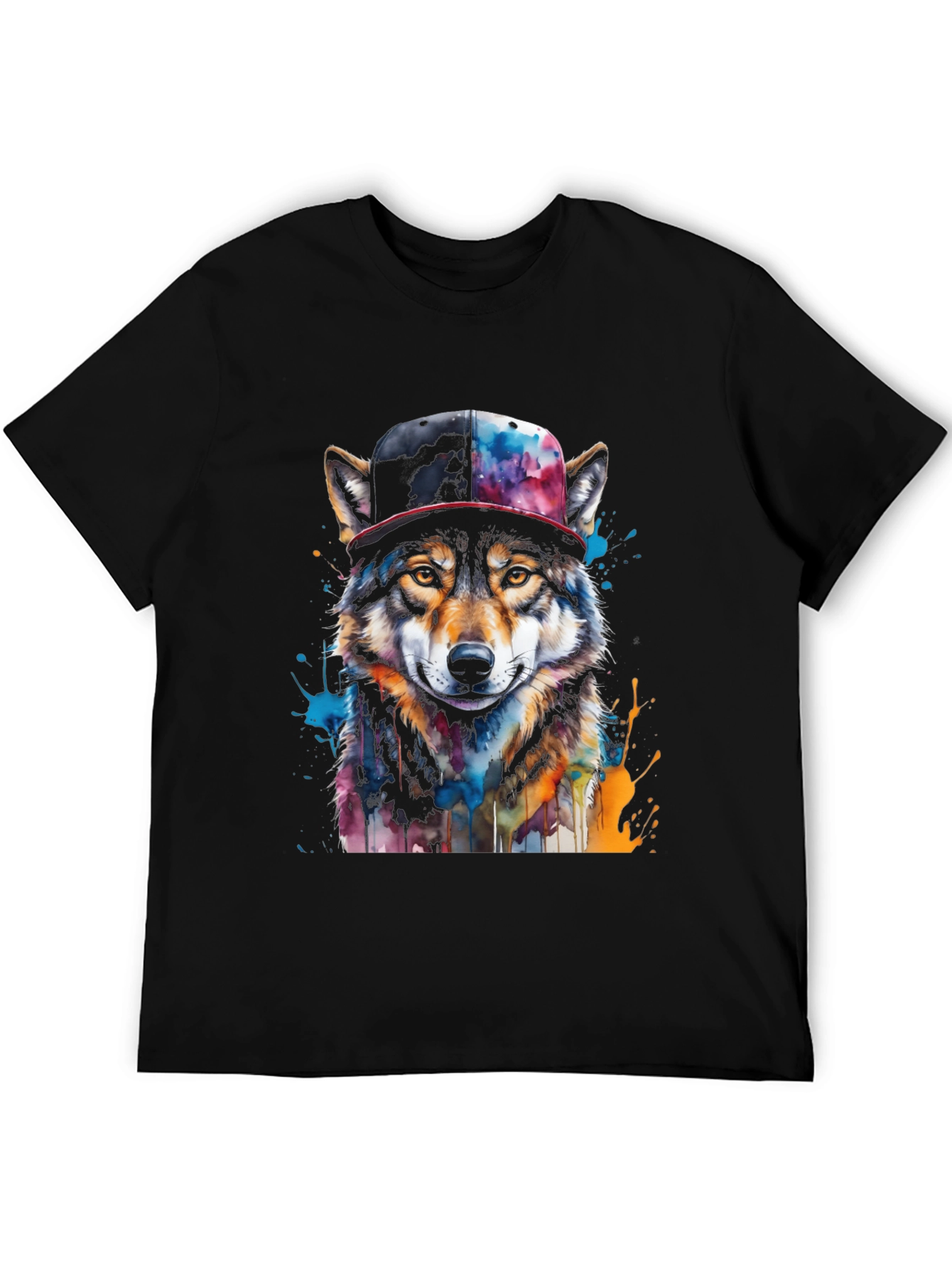 Wolf Graphic Tee - Urban Style Animal Print T-Shirt
