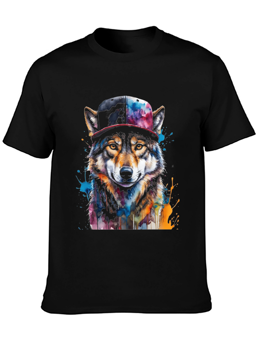 Wolf Graphic Tee - Urban Style Animal Print T-Shirt