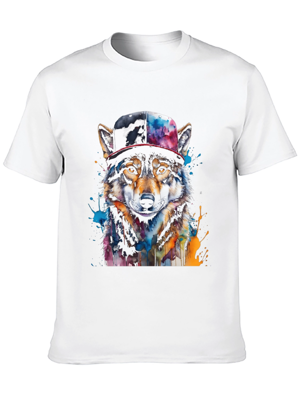 Wolf Graphic Tee - Urban Style Animal Print T-Shirt