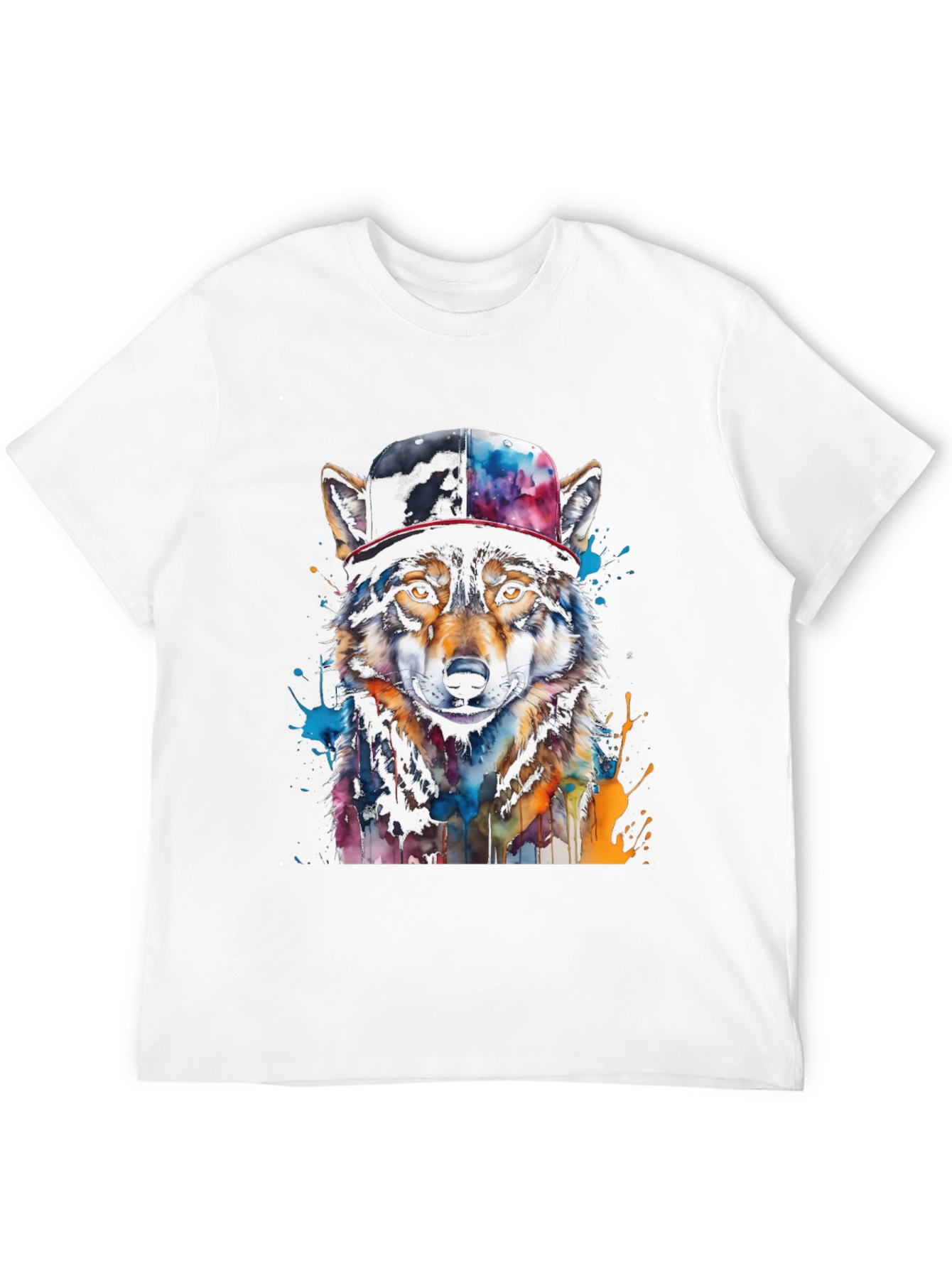 Wolf Graphic Tee - Urban Style Animal Print T-Shirt