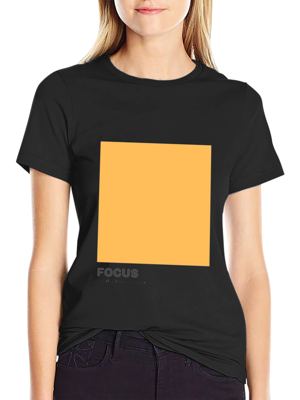 Modern Black T-Shirt with Abstract Square Design