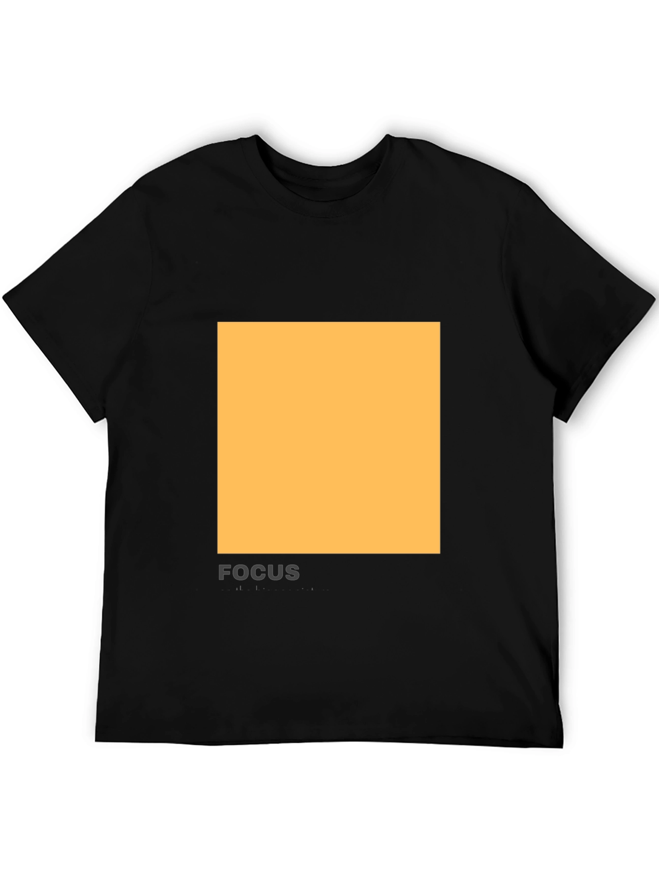Modern Black T-Shirt with Abstract Square Design