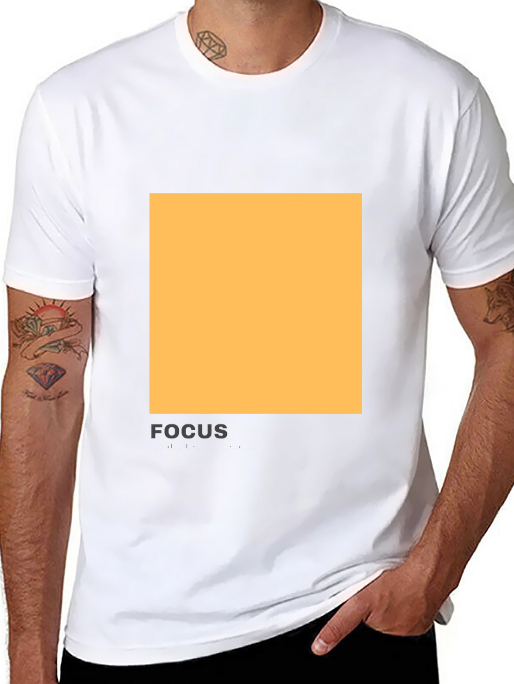 Modern Black T-Shirt with Abstract Square Design