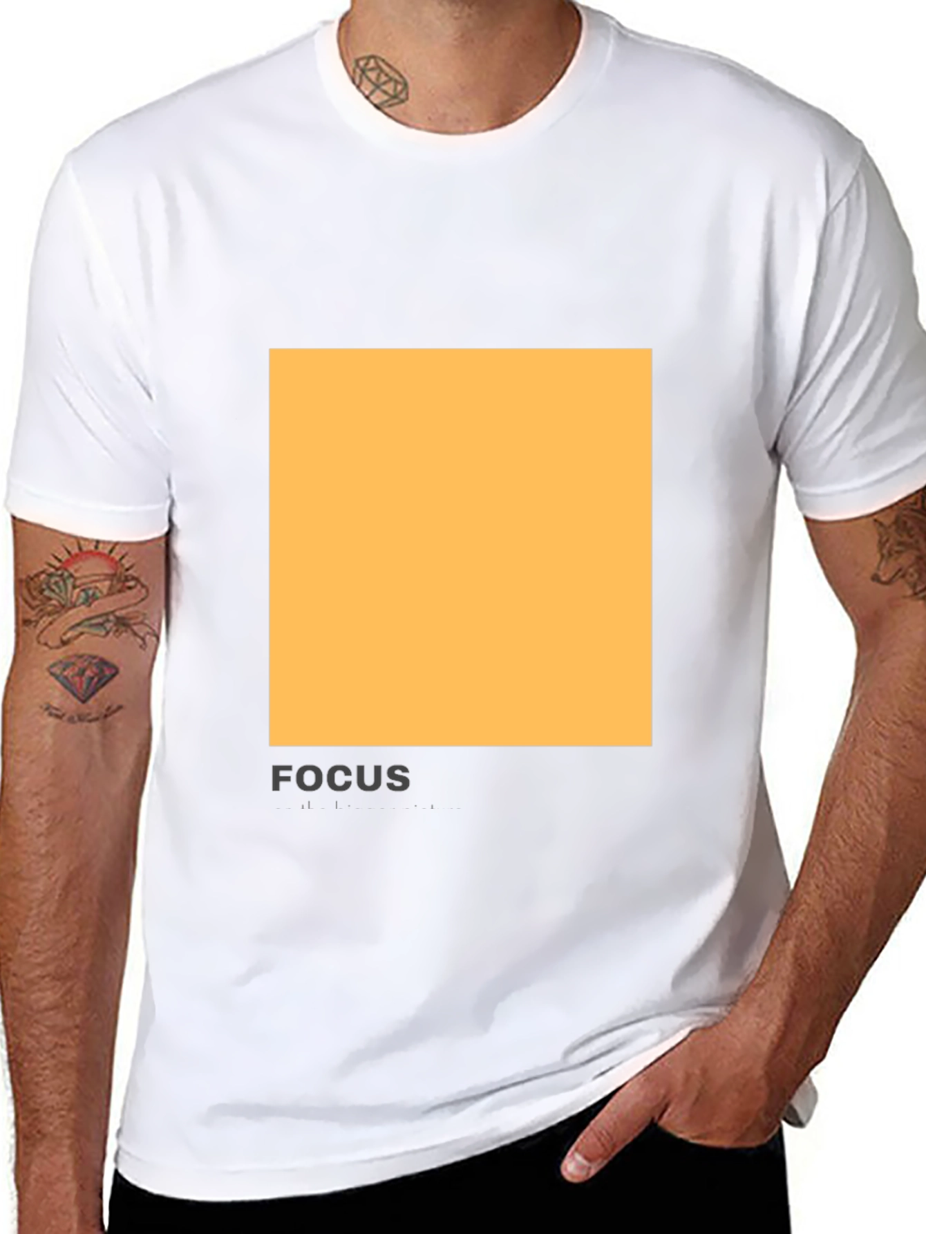 Modern Black T-Shirt with Abstract Square Design