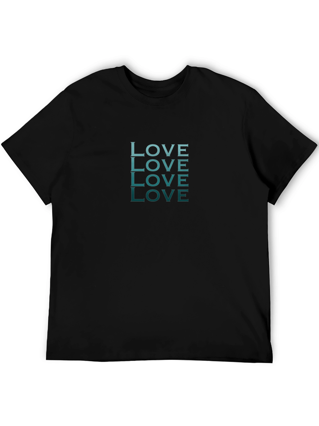 Love Stacked Black Tee
