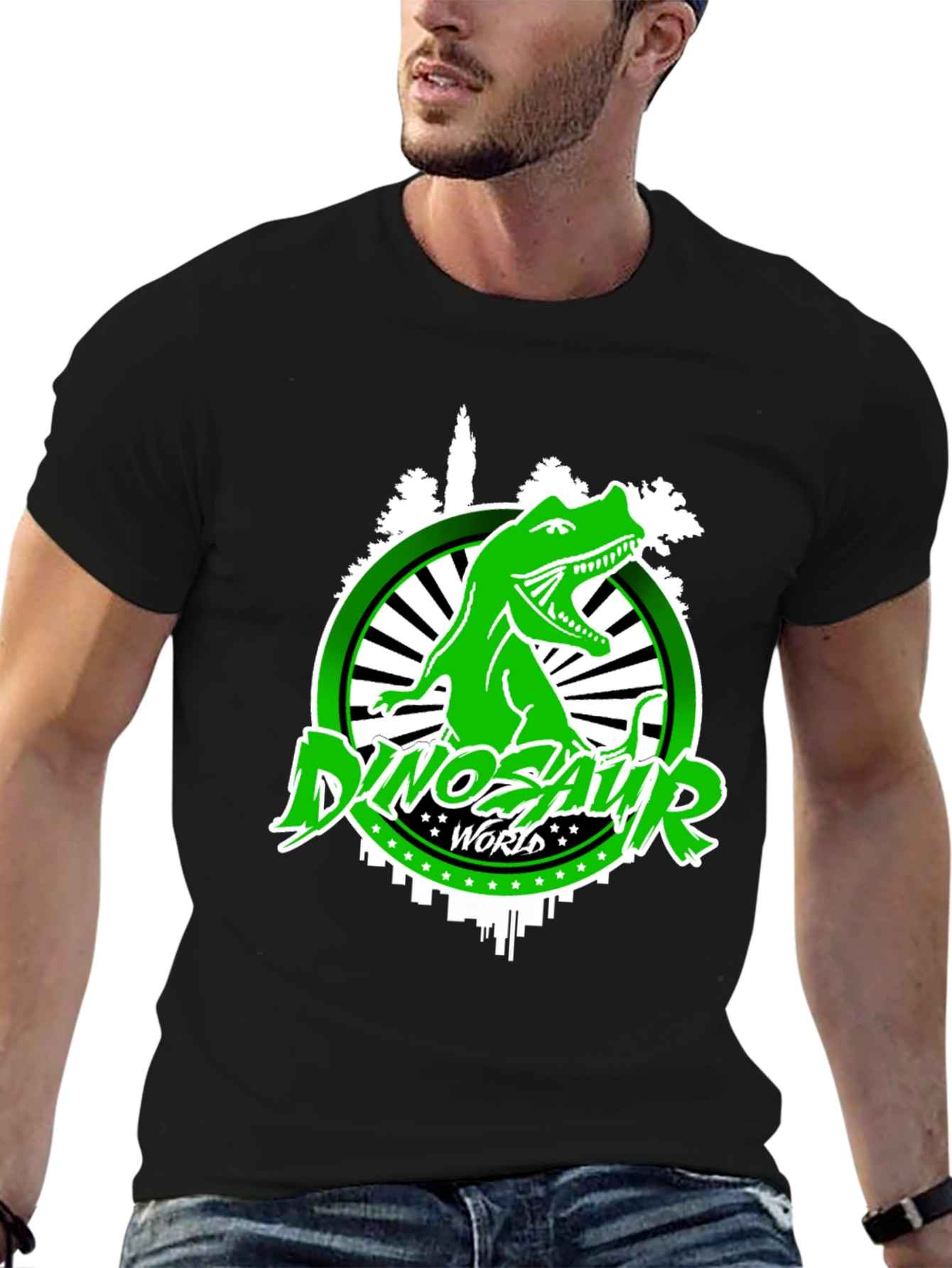 Dinosaur World Graphic T-Shirt - Black