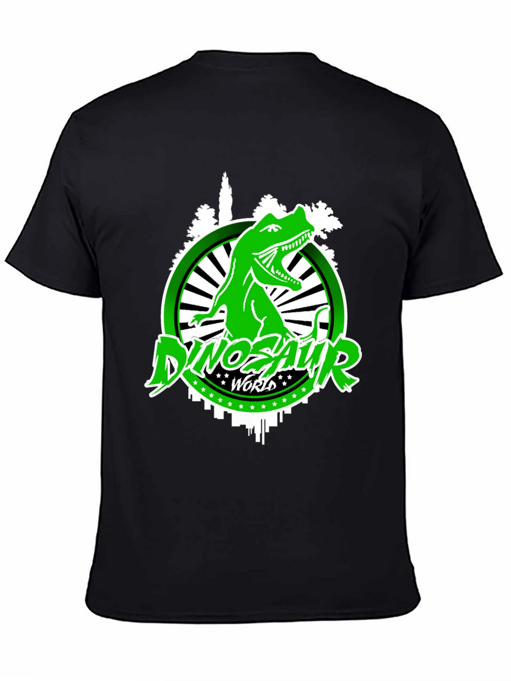 Dinosaur World Graphic T-Shirt - Black
