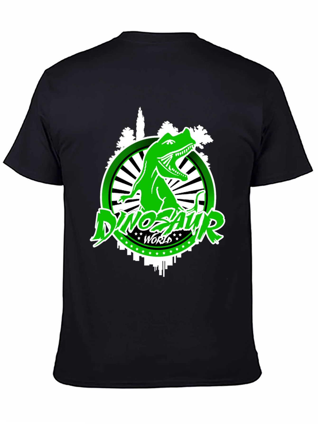 Dinosaur World Graphic T-Shirt - Black