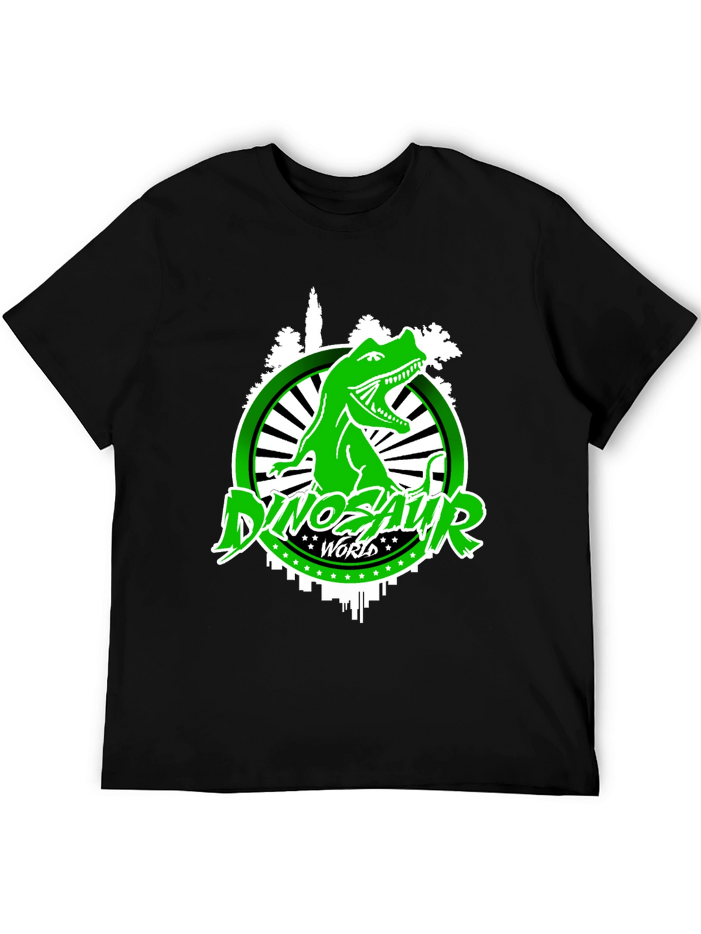 Dinosaur World Graphic T-Shirt - Black