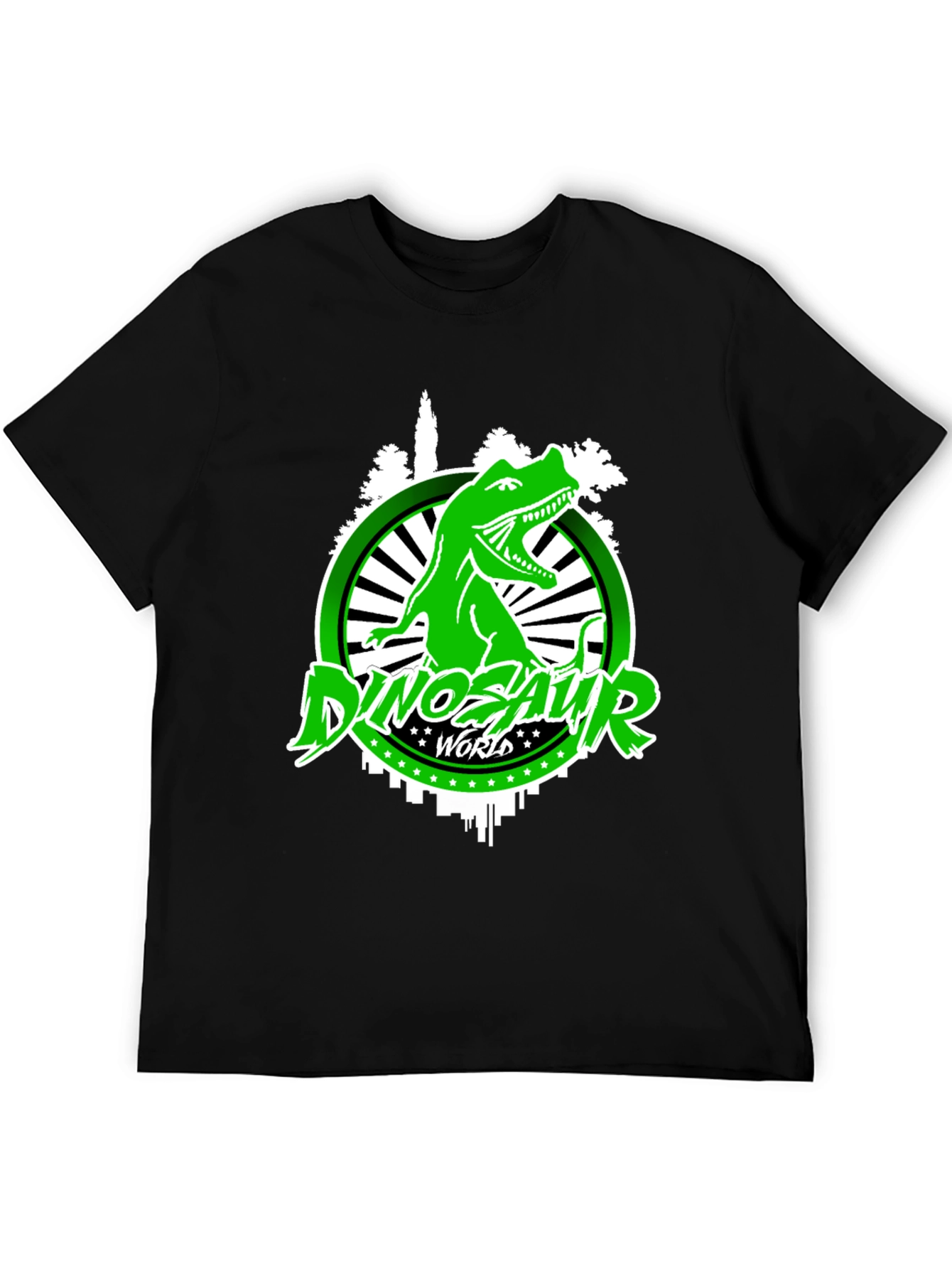 Dinosaur World Graphic T-Shirt - Black
