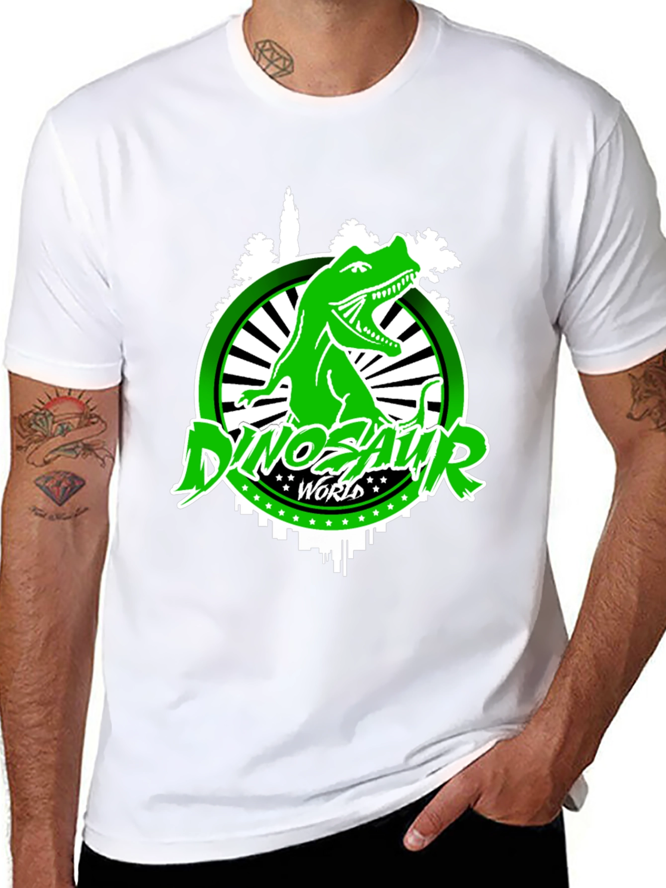 Dinosaur World Graphic T-Shirt - Black