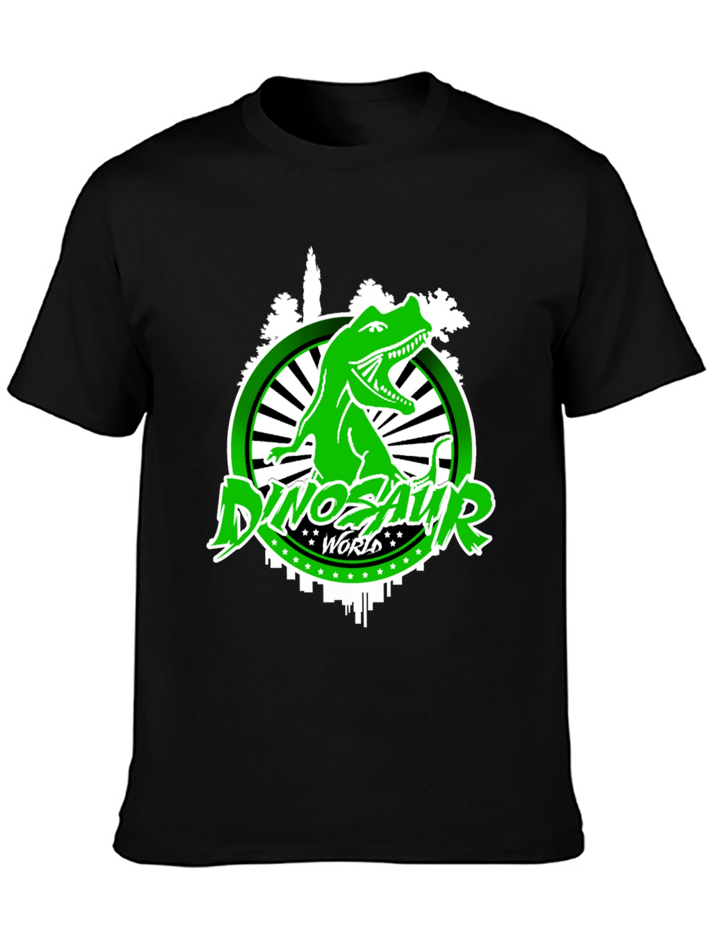 Dinosaur World Graphic T-Shirt - Black