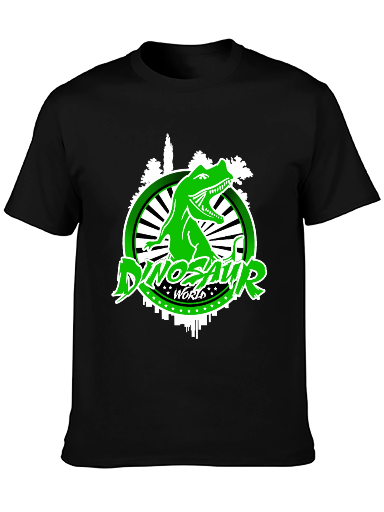 Dinosaur World Graphic T-Shirt - Black