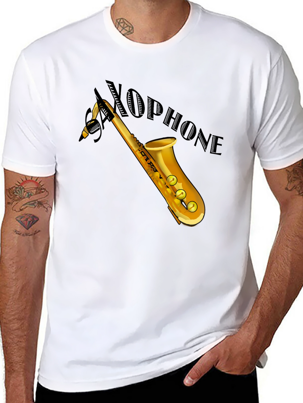 Saxophone Graphic Tee - Cool Musician T-Shirt