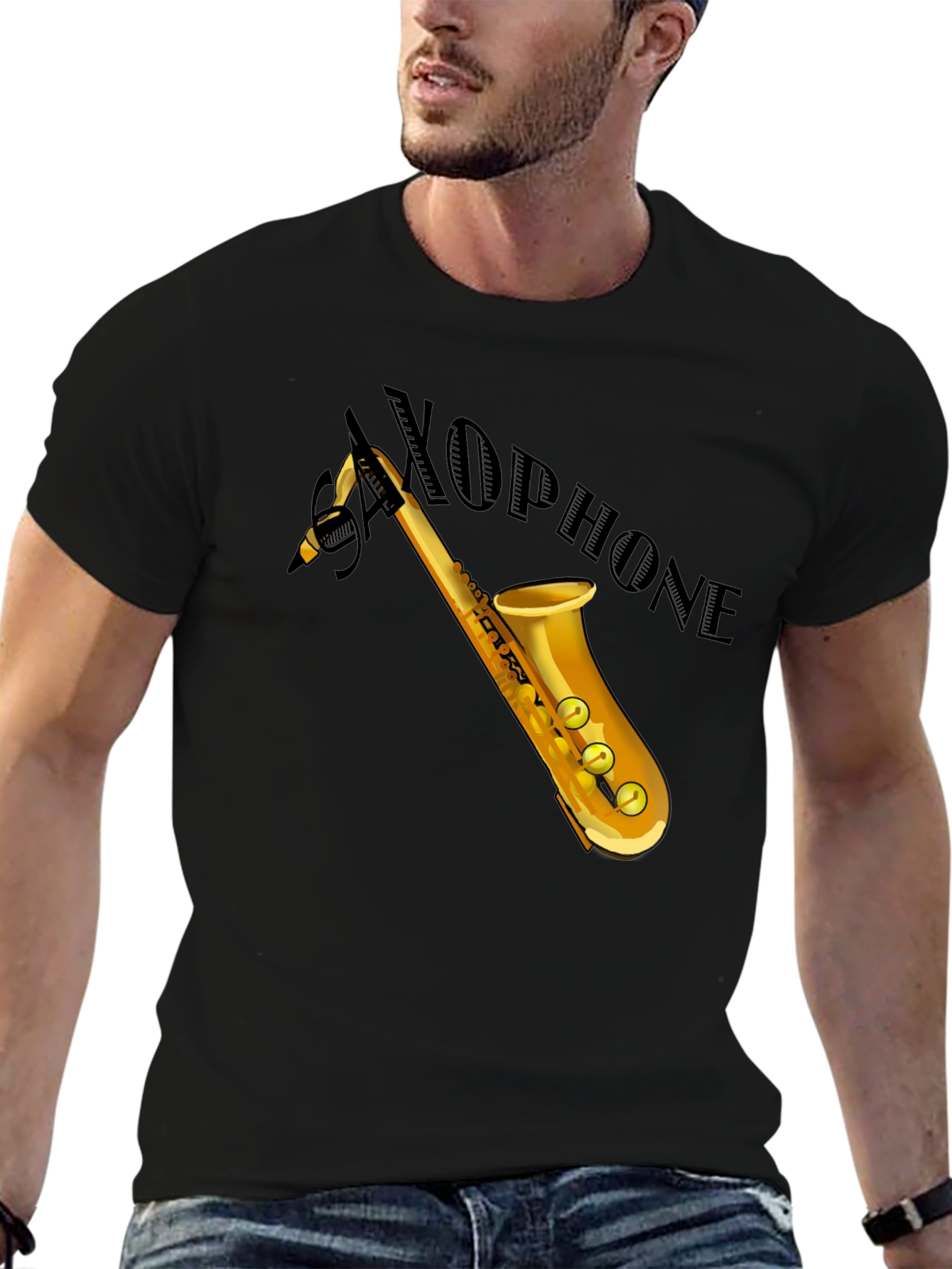 Saxophone Graphic Tee - Cool Musician T-Shirt