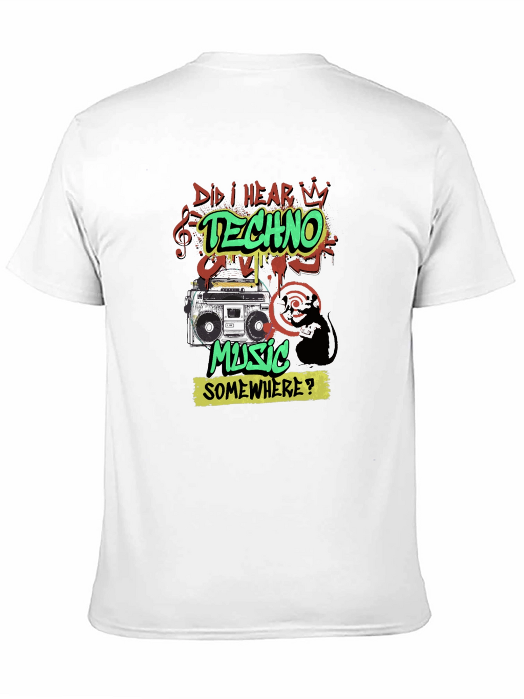 Techno Music Graphic Print T-Shirt