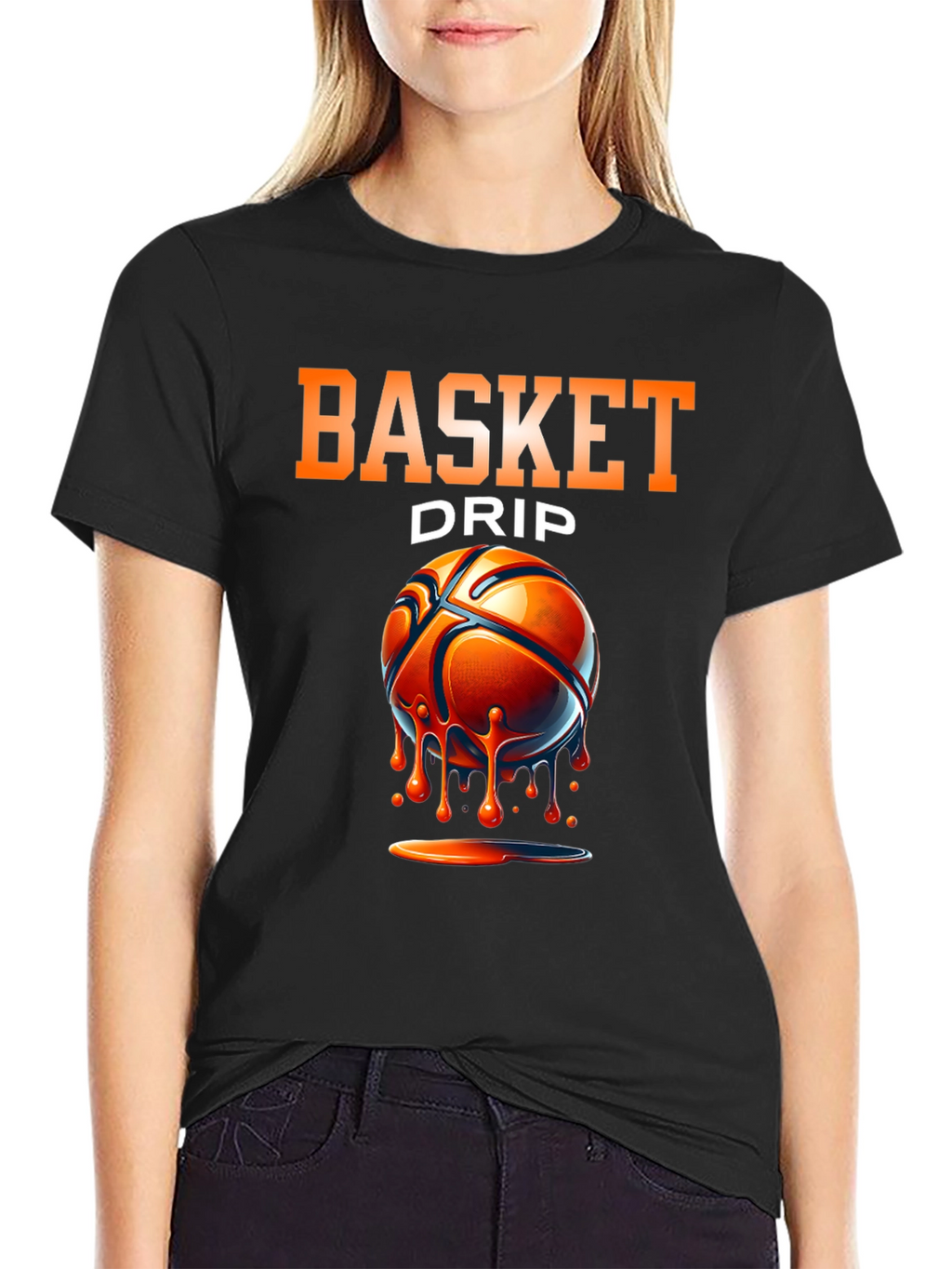 Basket Drip T-Shirt - Stylish Basketball Tee