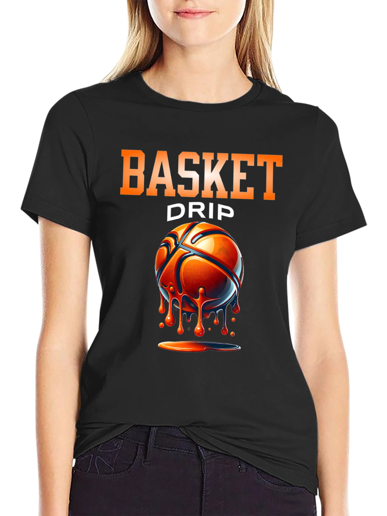 Basket Drip T-Shirt - Stylish Basketball Tee