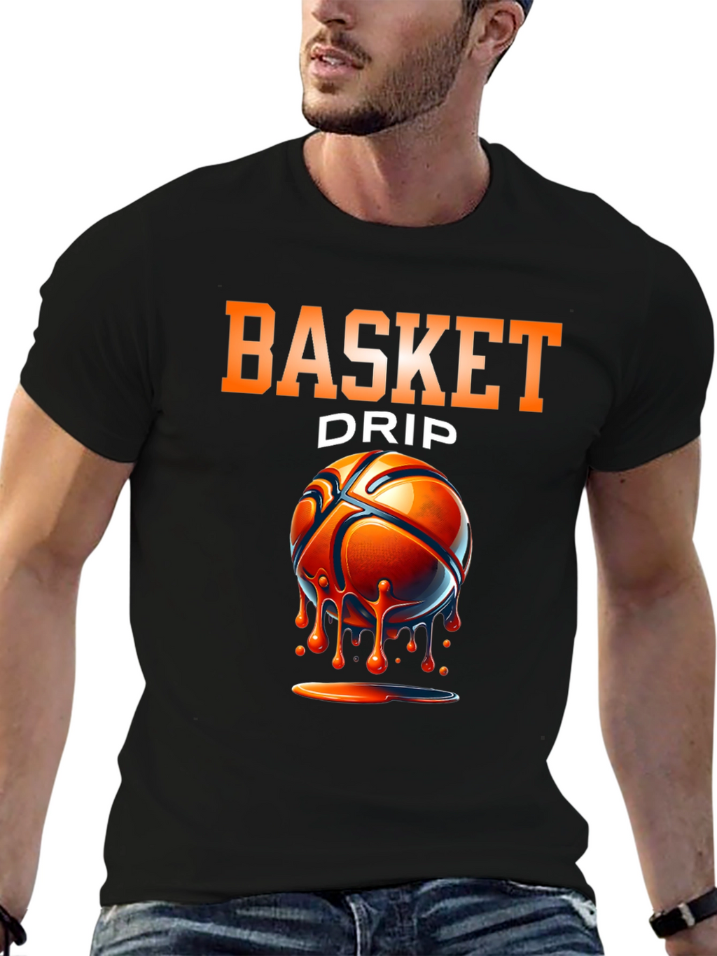 Basket Drip T-Shirt - Stylish Basketball Tee