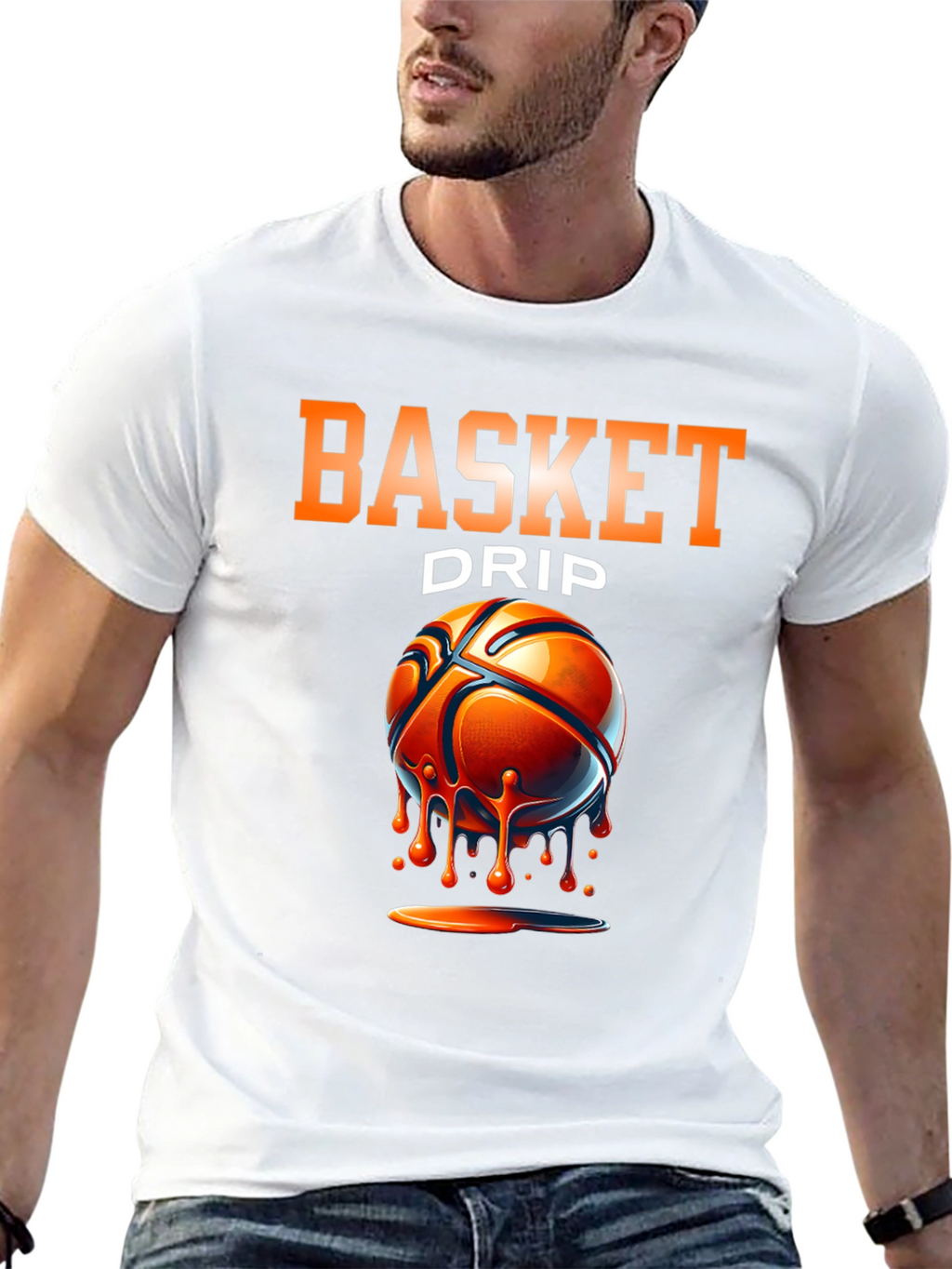 Basket Drip T-Shirt - Stylish Basketball Tee