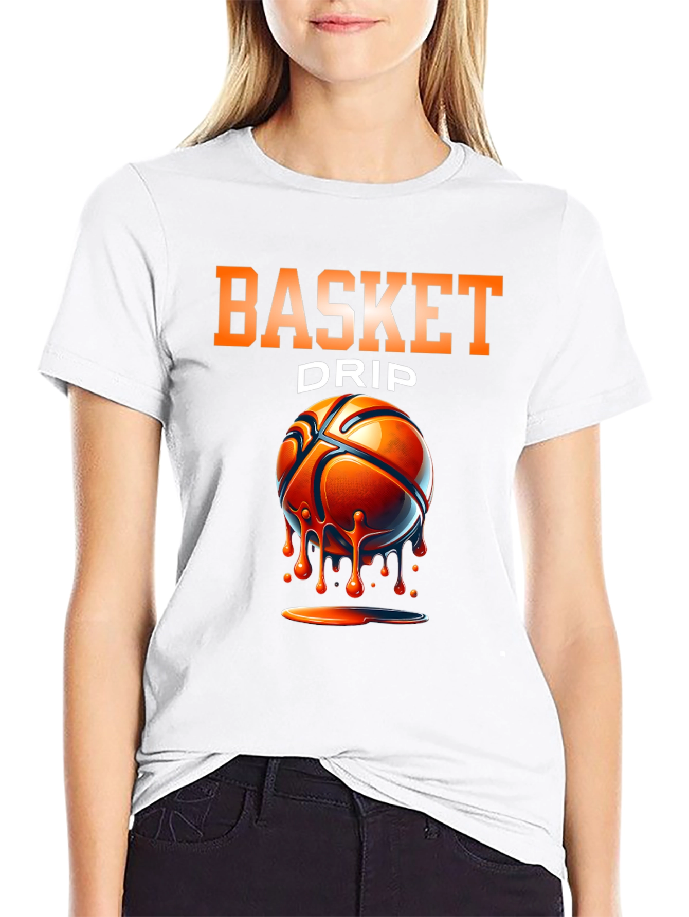 Basket Drip T-Shirt - Stylish Basketball Tee