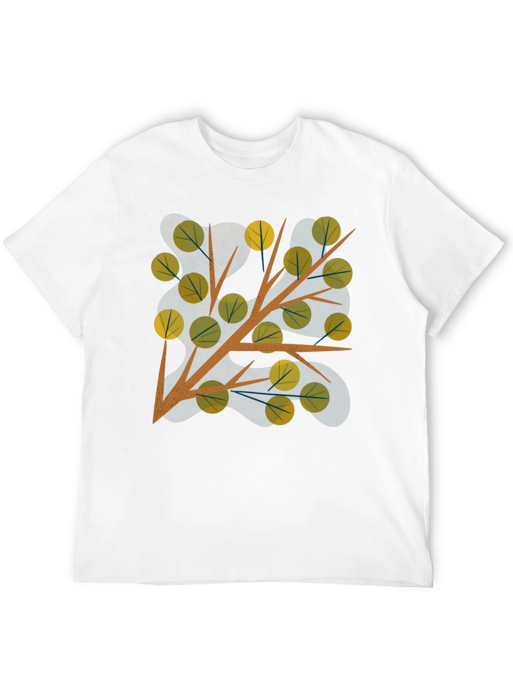 Abstract Tree Branch Graphic Tee - Modern Style