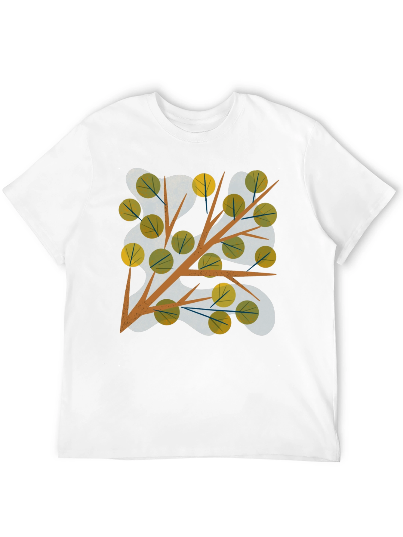 Abstract Tree Branch Graphic Tee - Modern Style