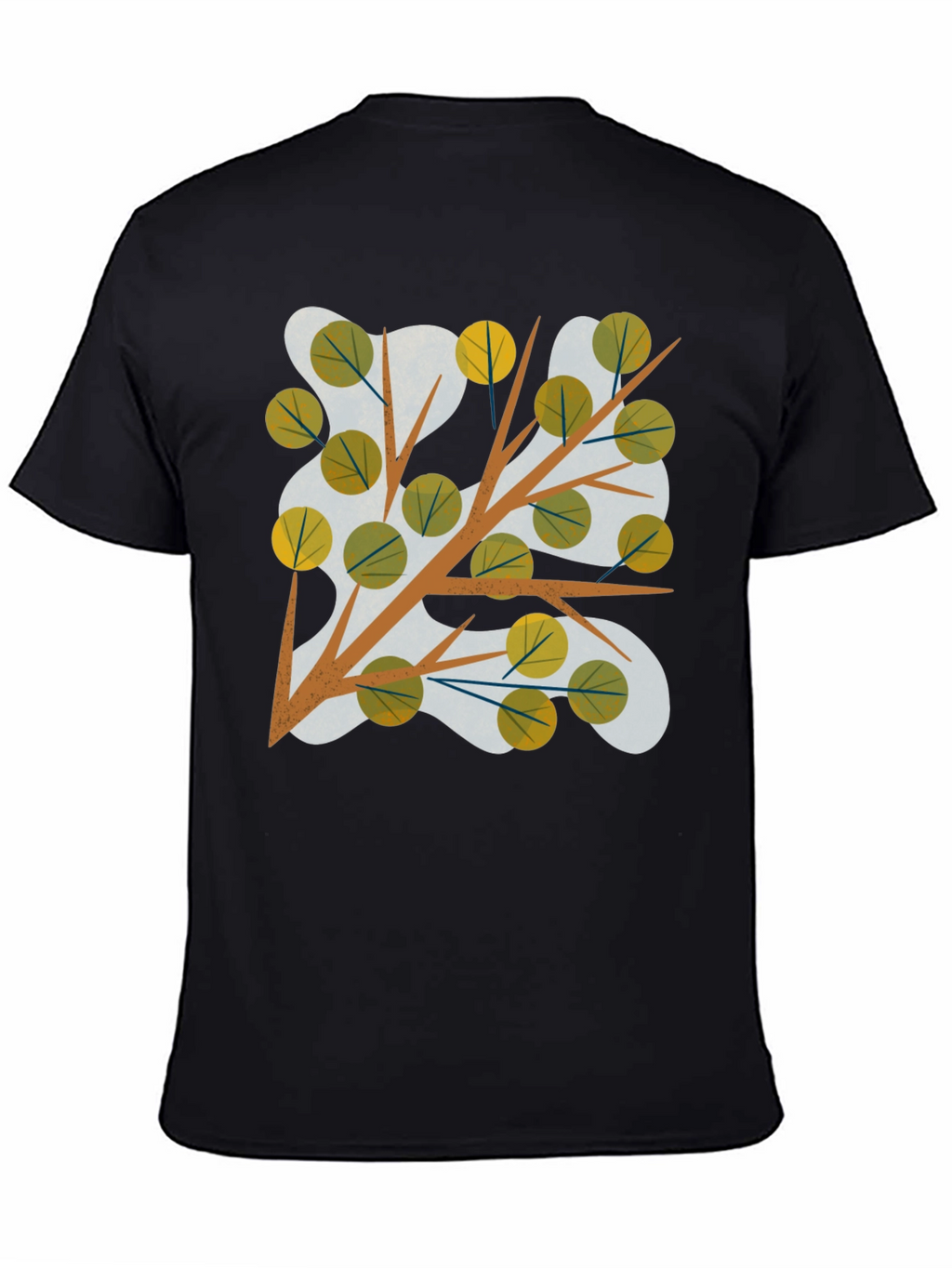 Abstract Tree Branch Graphic Tee - Modern Style