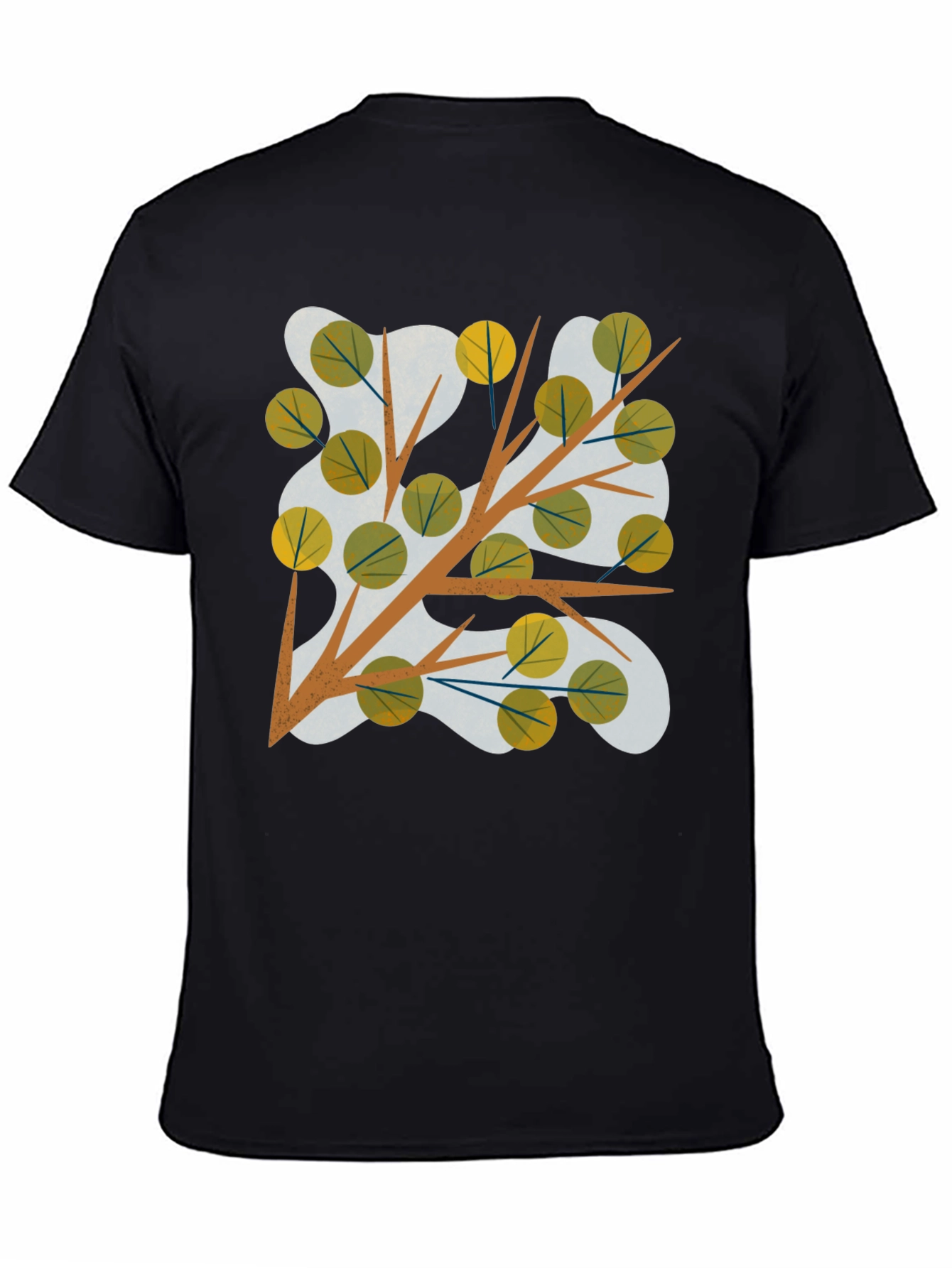 Abstract Tree Branch Graphic Tee - Modern Style