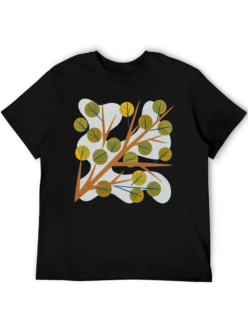 Abstract Tree Branch Graphic Tee - Modern Style