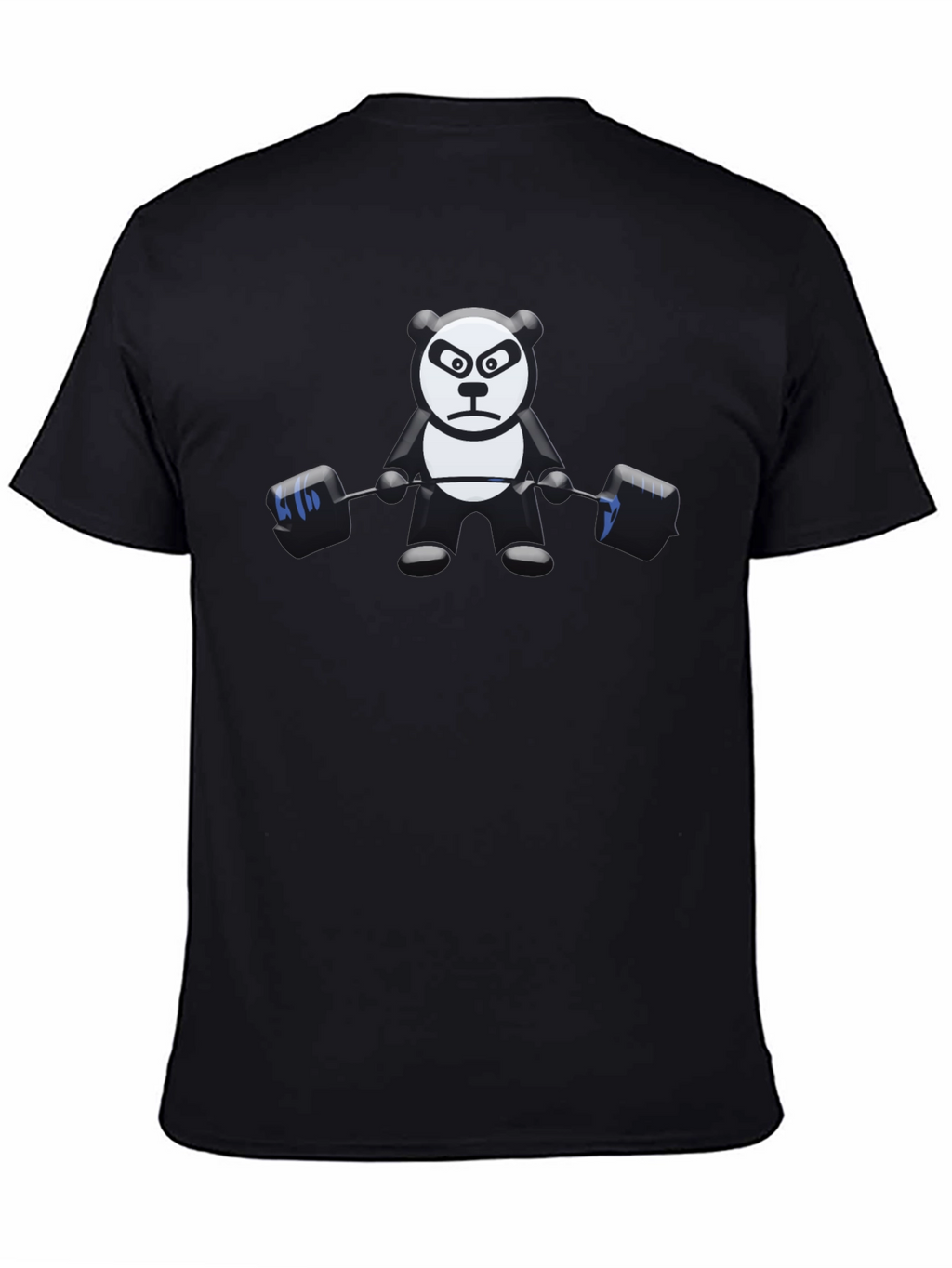 Weightlifting Panda Black T-Shirt