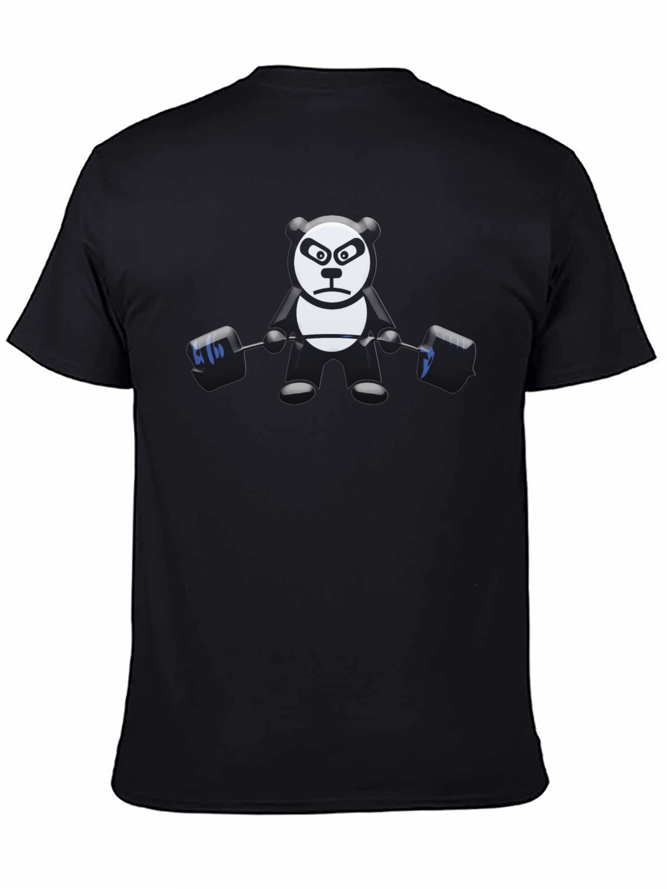 Weightlifting Panda Black T-Shirt